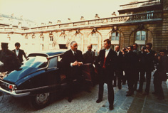 Arrivée à l'Elysée le 28 avril 1969