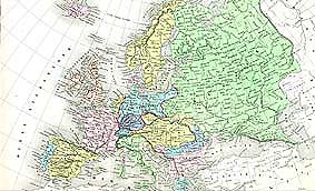 Carte d'Europe dressée par Desbuissons Géographe, Paris 1877