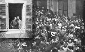 Souillac (Lot), le 10 août 1923 : M. Malvy harangue la foule