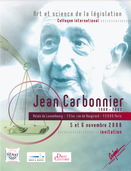 Colloque Jean Carbonnier les 5 et 6 novembre 2008