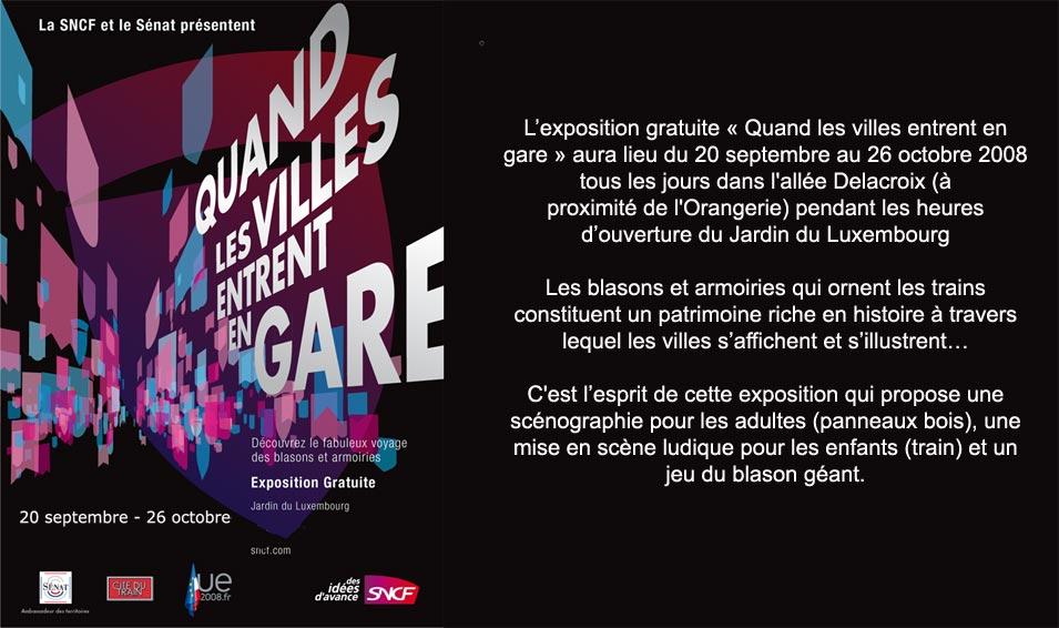 S&eacute;nat - Exposition &laquo; Quand les villes entrent en gare &raquo; du 20 septembre au 26 octobre 2008
