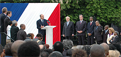 Inauguration de l'exposition par Mr Jacques Chirac, Président de la République