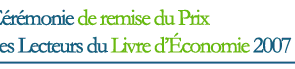 C�r�monie de remise du Prix des Lecteurs du Livre d'�conomie