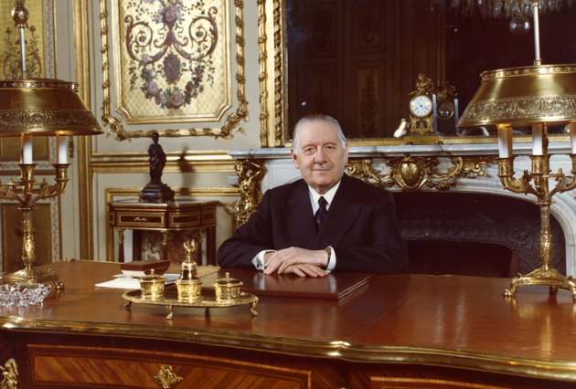 Alain Poher - Bureau de l'Elysée 1974