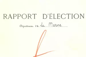 Élections sénatoriales, département de la Marne, janvier 1920 - Rapport d'élection.  Archives du Sénat 66 S 103
