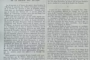 Extrait du journal L'Illustration du 24 janvier 1920  Bibliothèque du Sénat 013B276