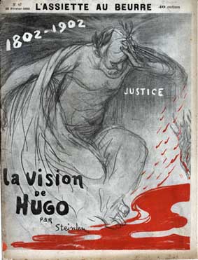 Allégorie composée par l'illustrateur Steinlein (1859-1923) lors de la célébration du centenaire de la naissance de Victor Hugo en 1902