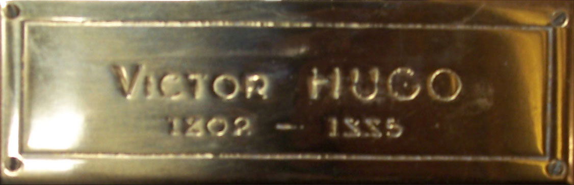 Plaque de Victor Hugo