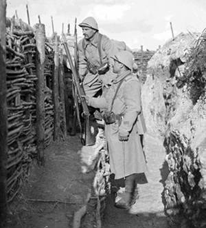 ECPAD - SPA 17 V 640 - Région d'Oulches, Aisne, tranchée de 1ère ligne face à la ferme d'Hurtebise. - 14/04/1916 - Bilowski, Henri