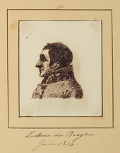 Victor de BROGLIE (1785-1870). Portrait extrait de l'Album de MM. les Pairs de France, par le comte de Noë.