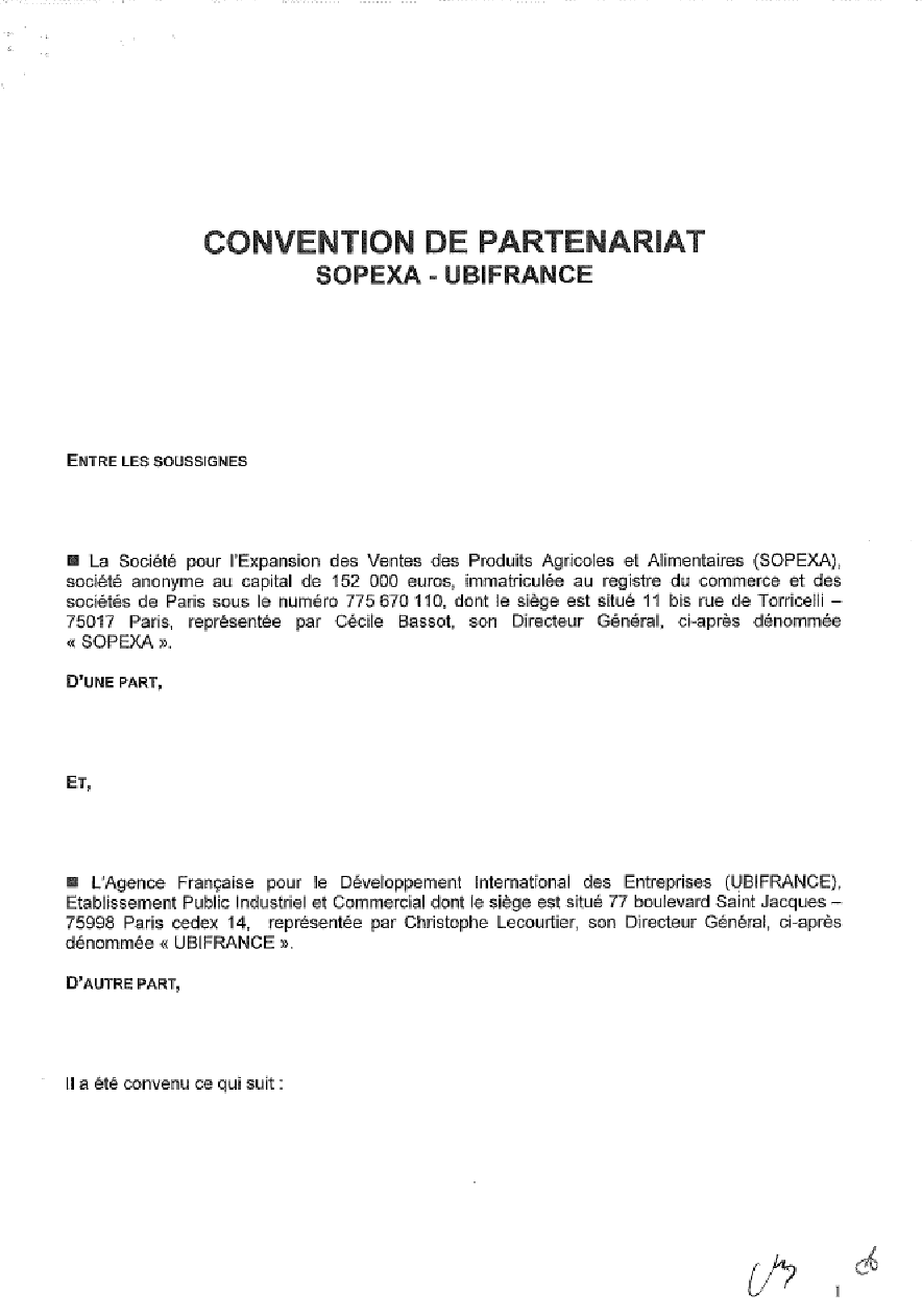 lettre de demande de convention de partenariat