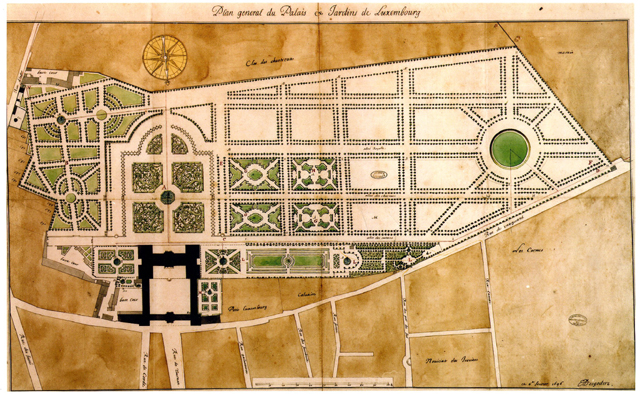 Archives Nationales-Plan général du Palais et Jardins de Luxembourg