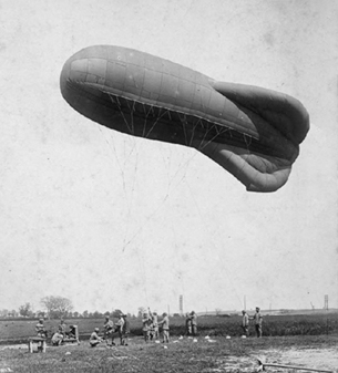 ECPAD - D186-1-39 - L'ascension d'une saucisse d'observation. - non daté - Lefort, Alphonse