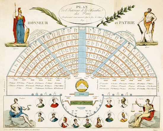 Hémicycle du 5 mars 1819 (4FP1527, Direction de la Bibliothèque et des Archives du Sénat)