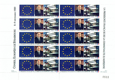 Minifeuille érinnophile de dix timbres