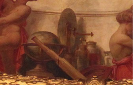 Détail de la coupole, instruments scientifiques et techniques © Daniel Sibi