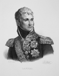 Jean LANNES (1769-1809). Portrait extrait de L'iconographie de contemporains et fac-similé d'écritures, par F. S. Delpech (1832).