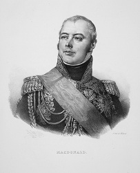 Alexandre MACDONALD (1765-1840). Portrait extrait de L'iconographie de contemporains et fac-similé d'écritures, par F. S. Delpech (1832).