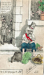 Émile Loubet recevant les membres du Gouvernement Combes à la Bégude de Mazenc, carte postale, 1903, fonds Lefébure.