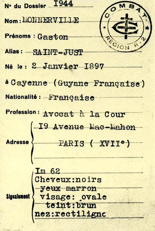 Gaston Monnerville, Resistant