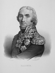 André MASSÉNA (1758-1817). Portrait extrait de L'iconographie de contemporains et fac-similé d'écritures, par F. S. Delpech (1832).