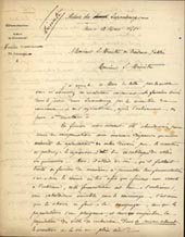 Courrier de l'architecte du Palais au Ministre des travaux publics