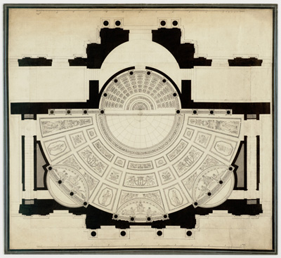 Plafond de l'hémicycle du Sénat conservateur dessiné par CHALGRIN
