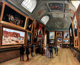 Salle du Musée du Luxembourg vers 1884(aujourd'hui Annexe de la Bibliothèque du Sénat)