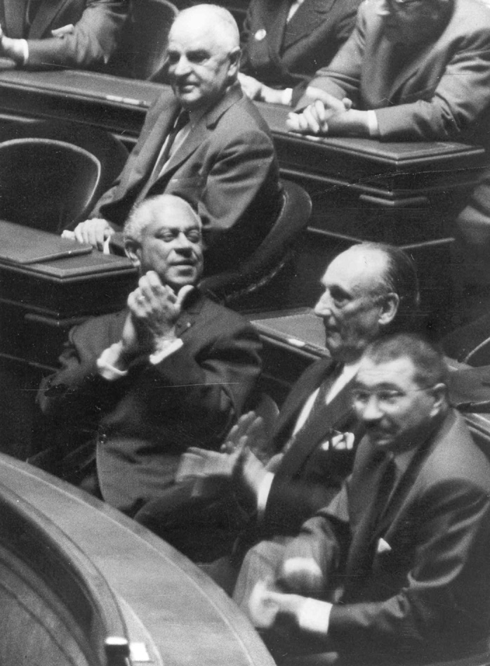 Gaston Monnerville,  President du Senat de la Veme Republique