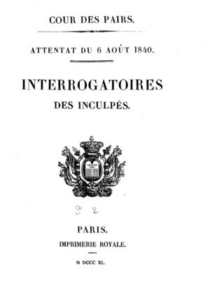Les interrogatoires des inculpés