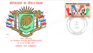 Enveloppe Premier Jour du 21 mai 1982 d'Abidjan,
