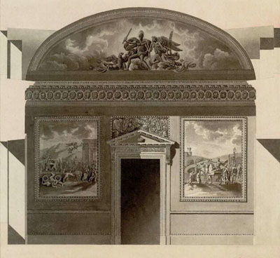 Figure 33 : Jean-François CHALGRIN, Projet de décoration du salon de l’Empereur côté salle des Bustes, Archives du Sénat, Chalgrin 102.