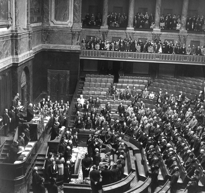 Gaston Monnerville, President de l'Assemblee de l'Union Francaise