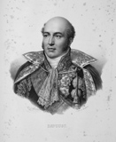 Louis-Nicolas DAVOUST (1770-1823). Portrait extrait de L'iconographie de contemporains et fac-similé d'écritures, par F. S. Delpech (1832).