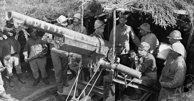 ECPAD - SPA 114 M 2432 - Canon contre aéro enterré et masqué (poste 147 au Tanet). - 04/08/1916 - Moreau, Albert