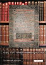 Les plus anciens imprimés de la Bibliothèque du Sénat