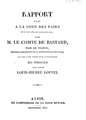 Rapport fait à la Cour des pairs