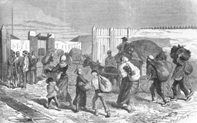 Entrée dans Paris des légumes récoltés dans la banlieue