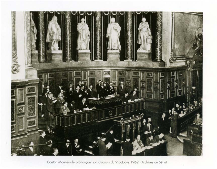 Discours du 9 octobre 1962 de Gaston Monnerville