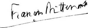 Signature de François Mitterrand