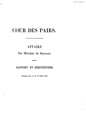 Les rapports et réquisitoires