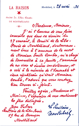 Messages de condoléances. Archives municipales de Pons.
