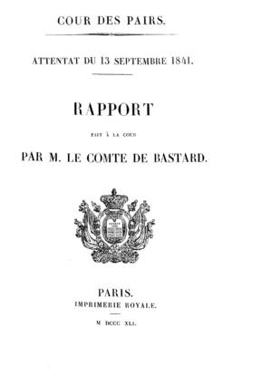 Le rapport du comte de Bastard