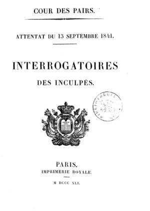 Les interrogatoires des inculpés