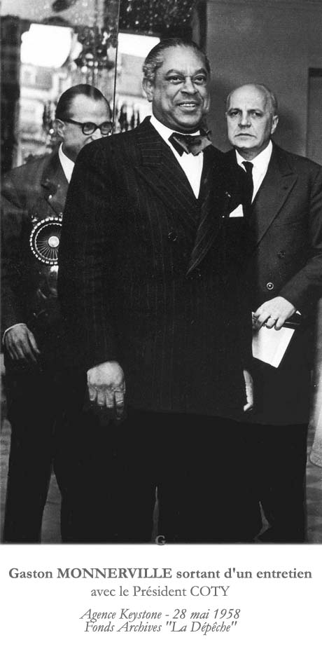 Gaston Monnerville,  President du Senat de la Veme Republique