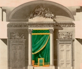Dessin du salon de l'Empereur au premier étage (Cote : CHALGRIN 101)