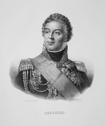 Louis BERTHIER (1753-1815). Portrait extrait de L'iconographie de contemporains et fac-similé d'écritures, par F. S. Delpech (1832).