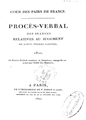 Procès-verbal des séances