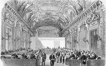 Conseil municipal de Paris, dans la salle du trône, au Sénat
