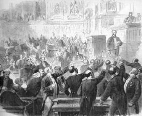 Déclaration de guerre - séance du 15 juillet 1870 au Sénat
